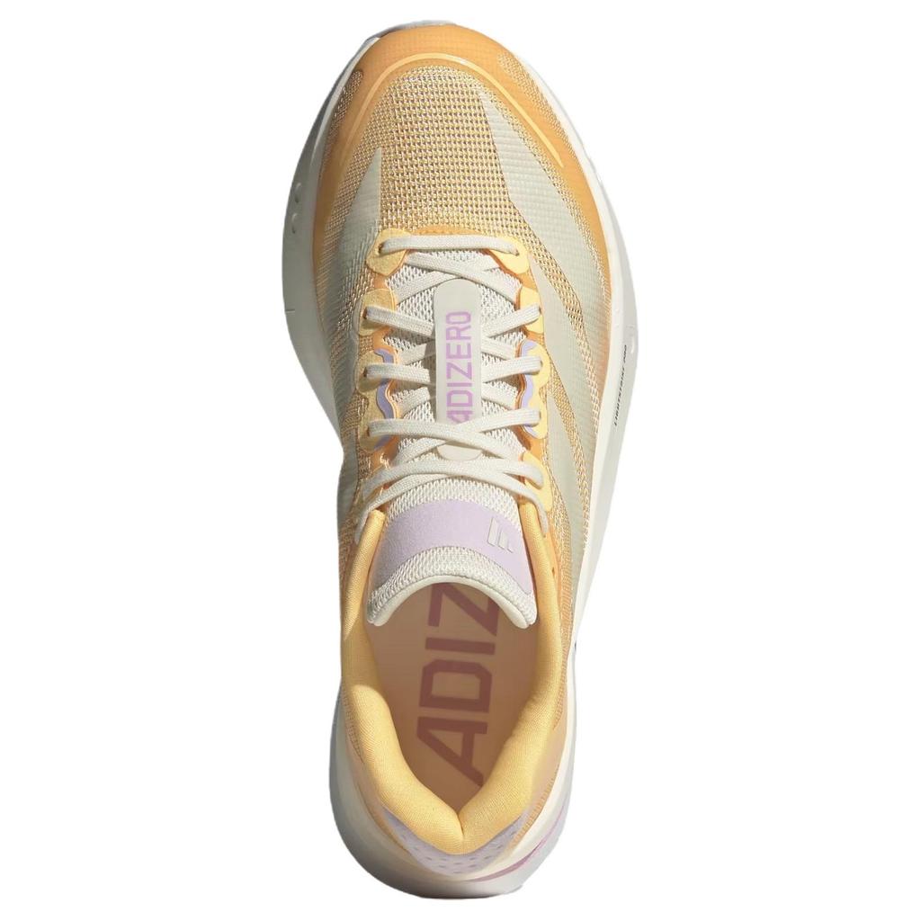 Adidas Adizero Boston 13 Comfortable Fit Rebound Support Breathable Running Shoes Women sneaker Light-Orange White KK1291