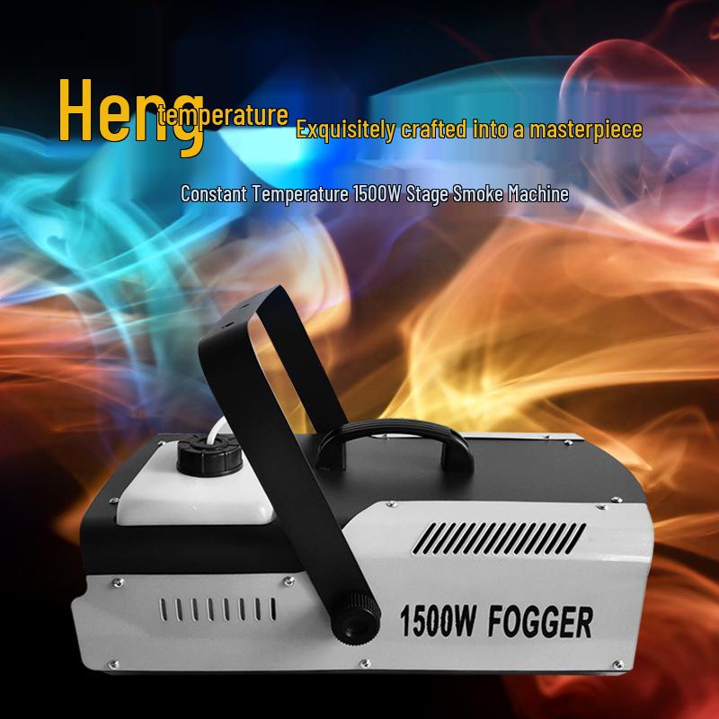 1500W LED Fog Machine with Remote Control, Electronic Temperature Control for Weddings and Bars