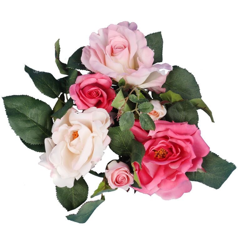 Romantic Wreath with Pink Roses, Diameter 20 cm