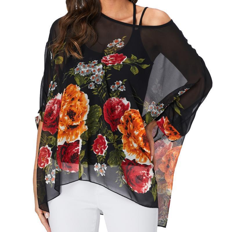 Plus Size Women’s Bohemian Chiffon Beach Cover-up Top