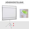 Projection Screen in 4:3 Format, Cinema Screen, Presentation Surface for Home or Office, White