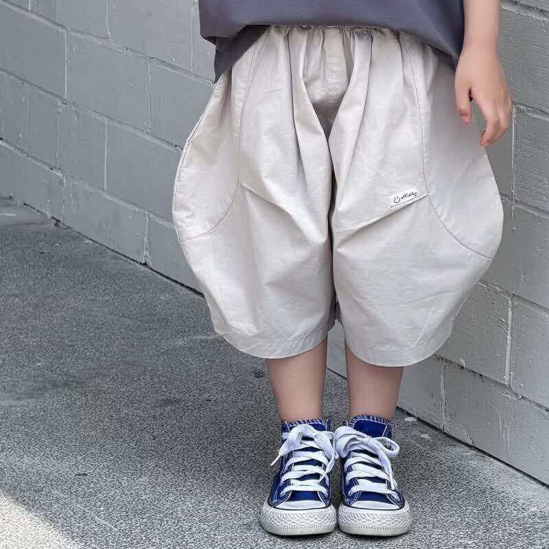 Kids Summer Cotton Loose Cargo Harem Shorts 150cm