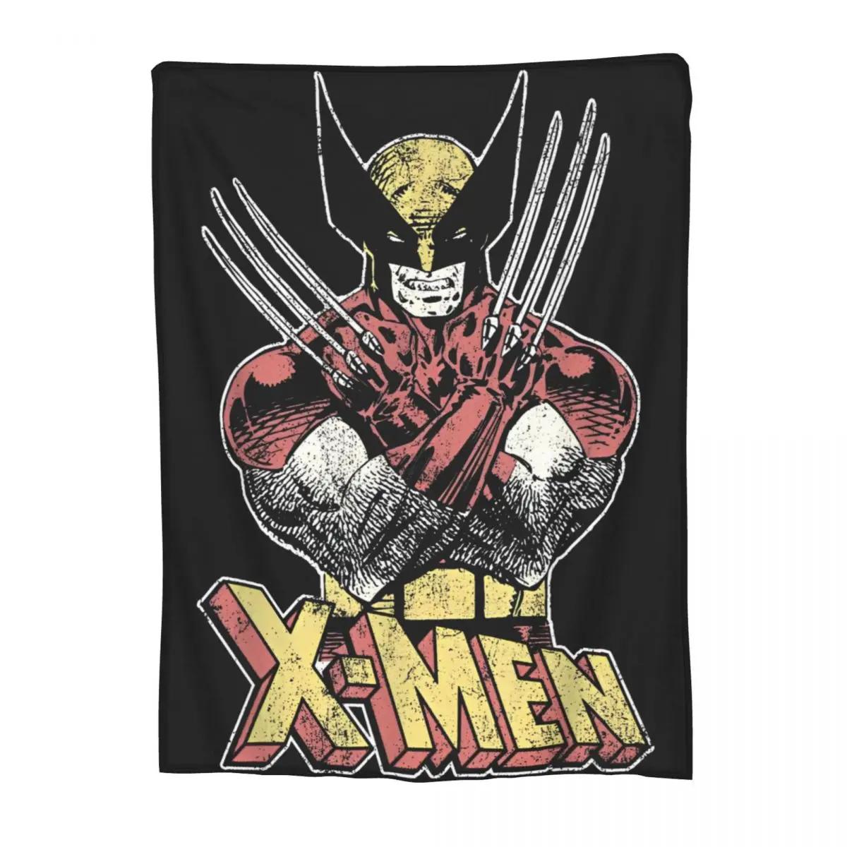 

Ретро X-Men Видеоигра Комикс Пледы Коралловый Флис Плюшевое Украшение Удобный Мягкий Плед для Дома Машины Постельного Белья Накидки 30x40in