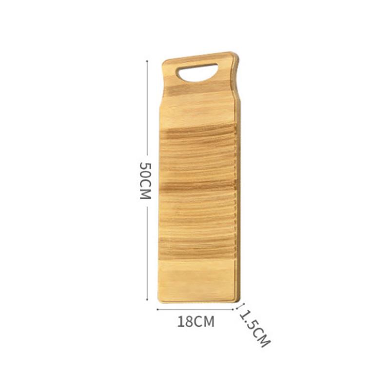 Practical Bamboo Washboard Durable Ridged Surface Easy Carry Handle For Home Laundry Cleaning Tools Washboard