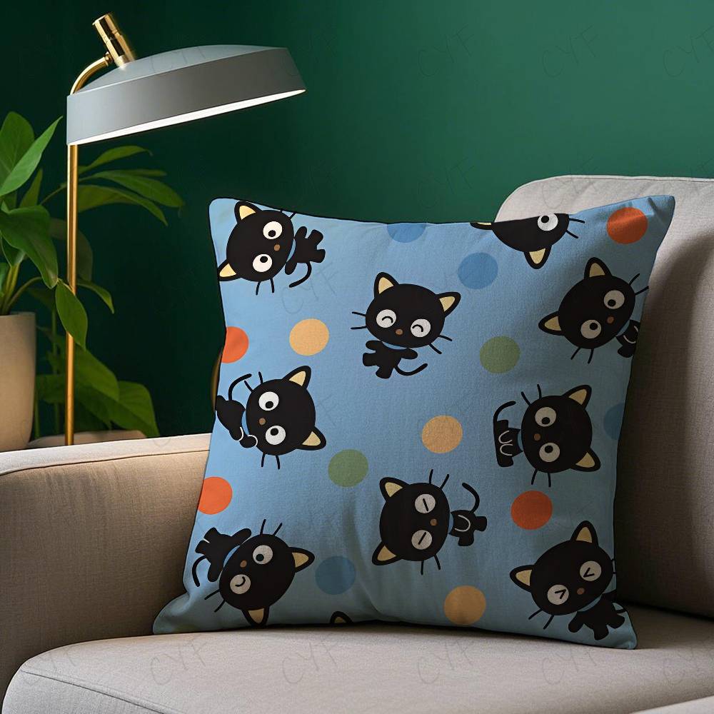 S-Sanrio C-Chococat Anime Pillow Case Safe Custom Photo Pillow, Anti-fade Brushed Fleece Cushion, Maternal & Infant Safe.