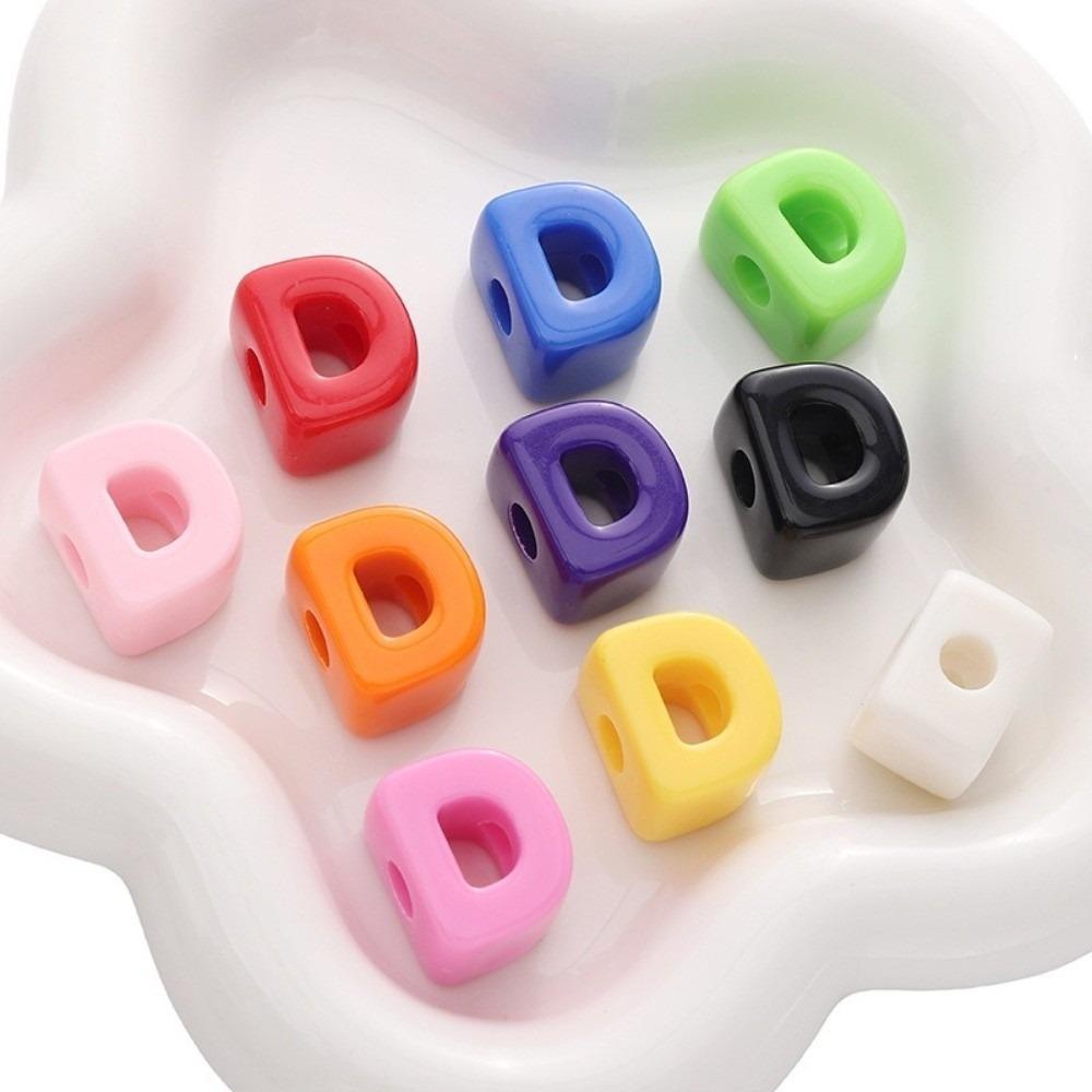 10PCS Colorful Loose Beads DIY DIY Jewelry Making Kit New 26 Letter Beads  DIY Bracelet Keychain