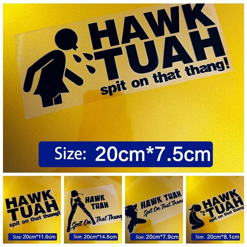 Funny Hawk Tuah Spit On That Thang Stickers Waterproof Car Prank Sticker  Car Accessories