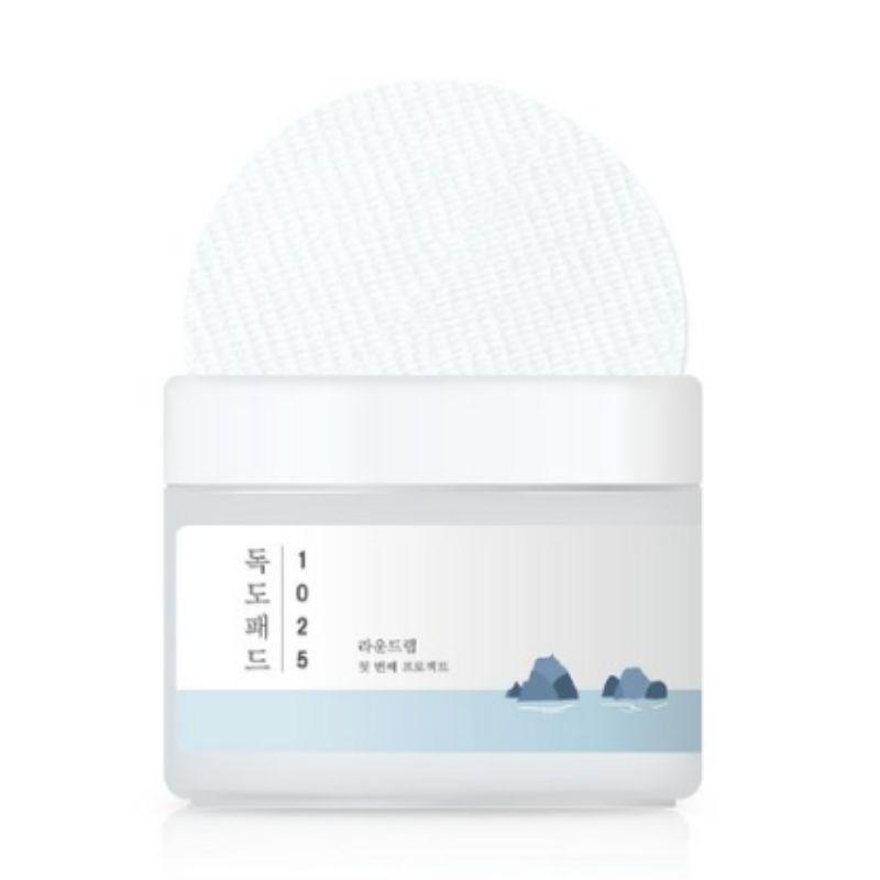 ROUND LAB 1025 Dokdo Тонизирующие диски для лица 120 г 70 шт. – Увлажняющие отшелушивающие диски для гладкой и освеженной кожи, Ежедневный уход за увлажнением