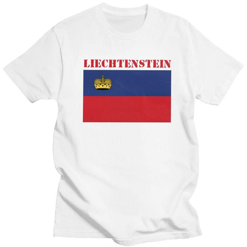 

Custom Liechtenstein Flag T Shirt for Men Pure Cotton Tshirt Casual Tee Short Sleeves T-shirts Clothing - Men s Summer Cotton... S разноцветный