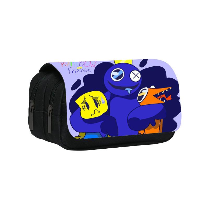 Rainbow Friends Double Layer Pencil Case With Large Capacity For Students And Kids