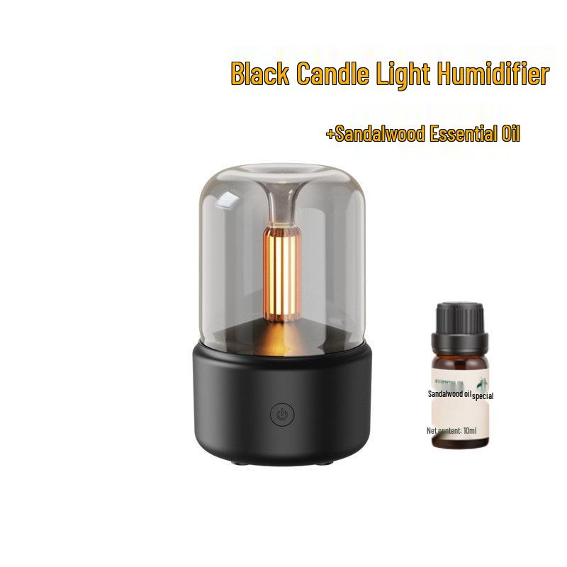 Ultrasonic Essential Oil Diffuser & Aromatherapy Humidifier with Candlelight Effect