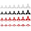 bzdn5 ABS Car Front Grill Emblem Rear Trunk Badge Sticker For Mitsubishi Outlander Ralliart Lancer ASX Pajero Delica EVO Colt Triton