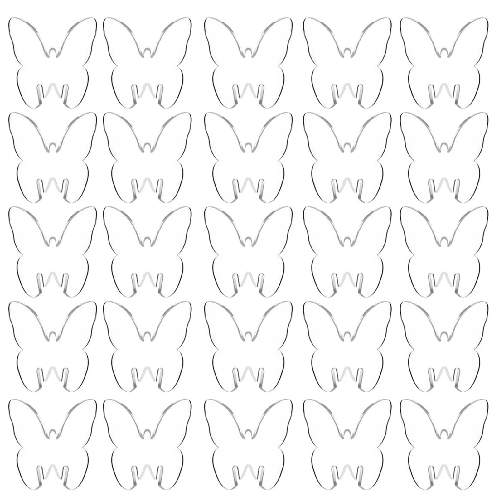 

20 Pack Elegant Butterfly Glass Identifiers Drink Charm Acrylic Texture Cup Label Suitable for Parties and Celebration