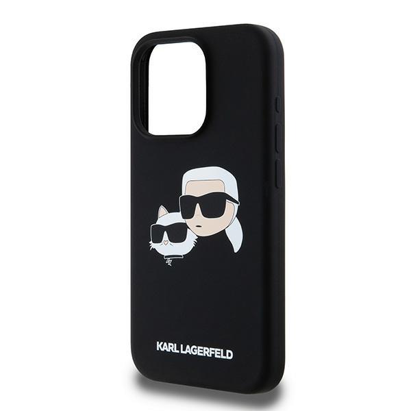 Karl Lagerfeld Klhmp15Xskchpplk Iphone 15 Pro Max 6.7 Czarny/Black Hardcase Silicone Karl & Choupette Magsafe