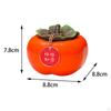 Ceramic Tea Jar Persimmon Tins Lids Ornament Porcelain Pot Storage for Table Decoration