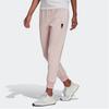 Adidas Einfarbige lässige Jogginghose mit Bündchen für Damen, Unterteile, Rosa HE4148