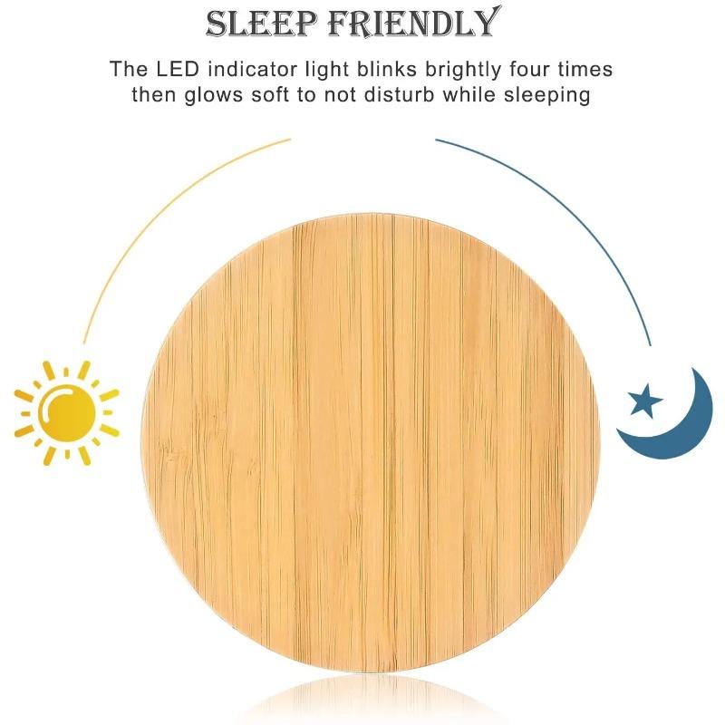 Bamboo Wireless Charger 15W 10W 5W Fast Wireless Charging Pad for iPhone 13 12 mini 11 Pro Max Samsung Galaxy AirPods Pro 2
