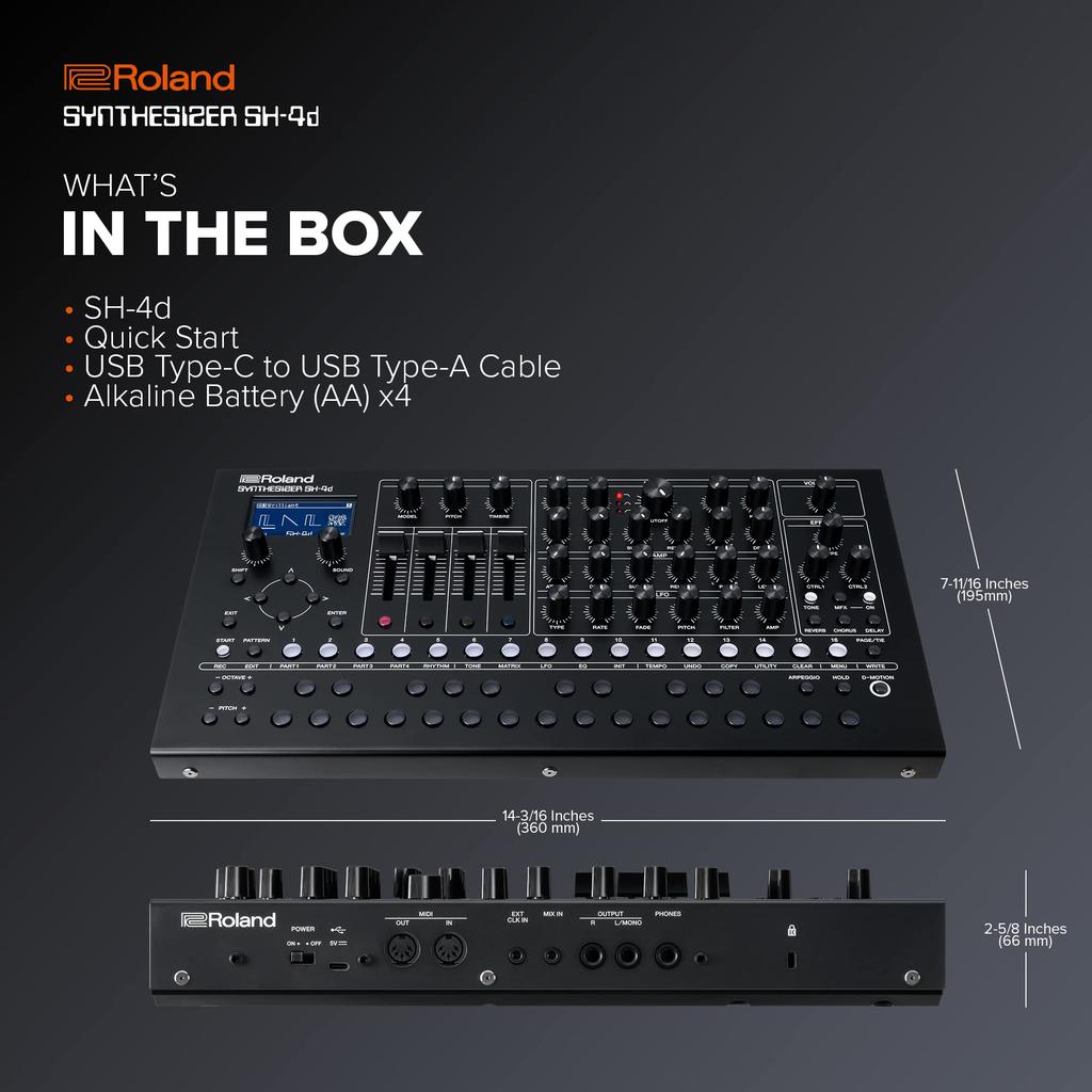 Roland Desktop Synthesizer SH-4d