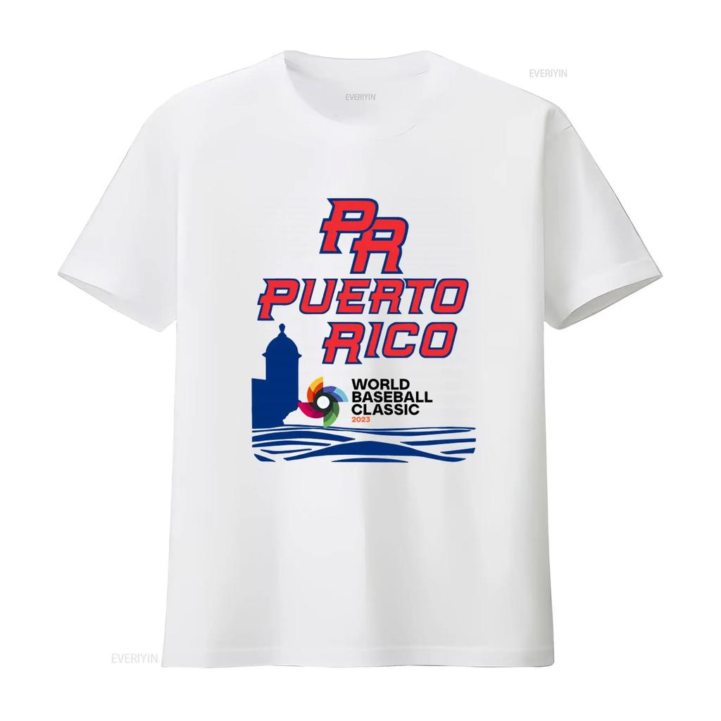 2023 Puerto Rico World Baseball Classic Fan T Shirt Vibrant Design with PR Logo and Colorful Pinwheel vintage Washed streetwear