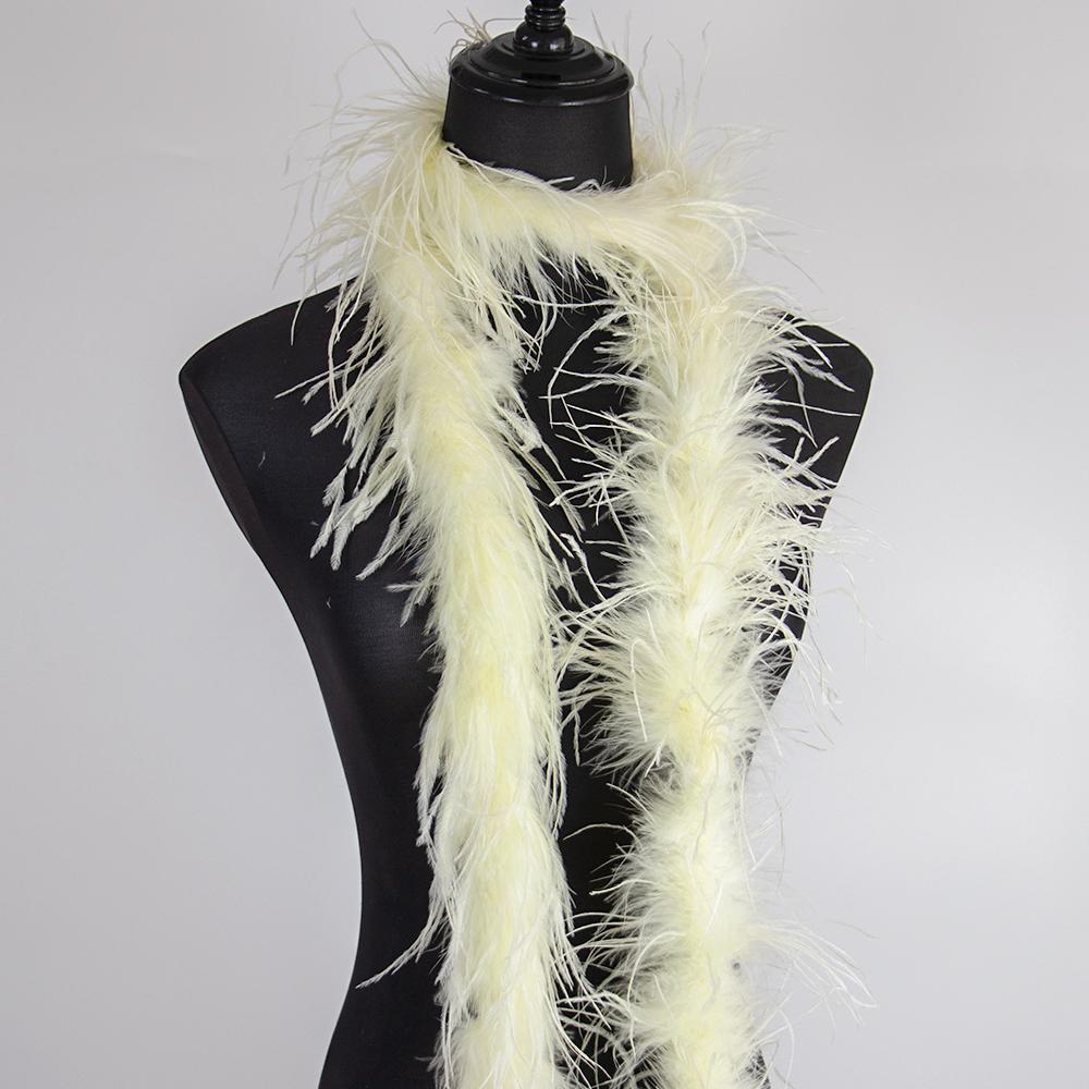 1Ply Ostrich Feather Boa 13-15CM Long Feathers Trims for Crafts Party Dress Sewing Decoration Plumas Ribbon 2 Meters Multicolor