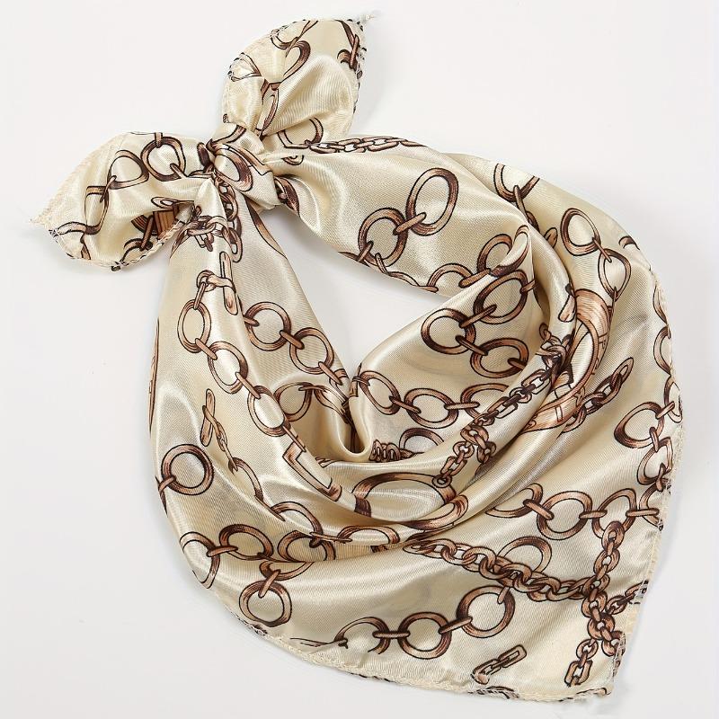 Foulard da Donna, Stile Coreano Primavera e Autunno, Versatile alla Moda, Piccolo Foulard Quadrato con Collo Decorativo