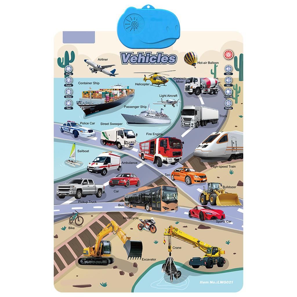 Diagramă de perete interactivă vorbitoare pentru copii Jucărie educativă pentru băieți și fete cu vârsta între 3-6 ani Jucărie distractivă pentru cogniție Alimentată cu baterii