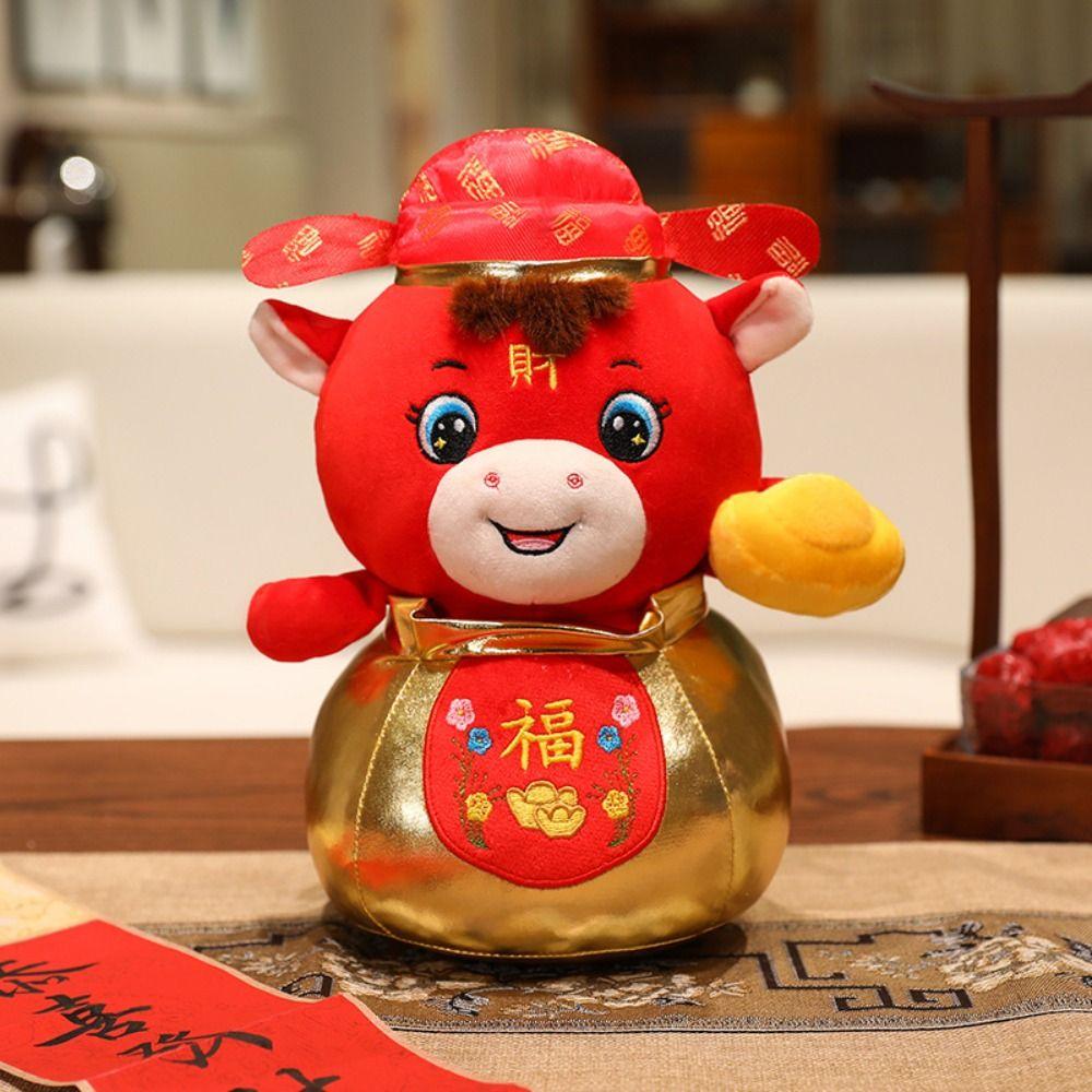 Lucky Chinese Zodiac Horse Doll 18/25/30cm Pony Plush Doll Funny New Year Mascot  New Year
