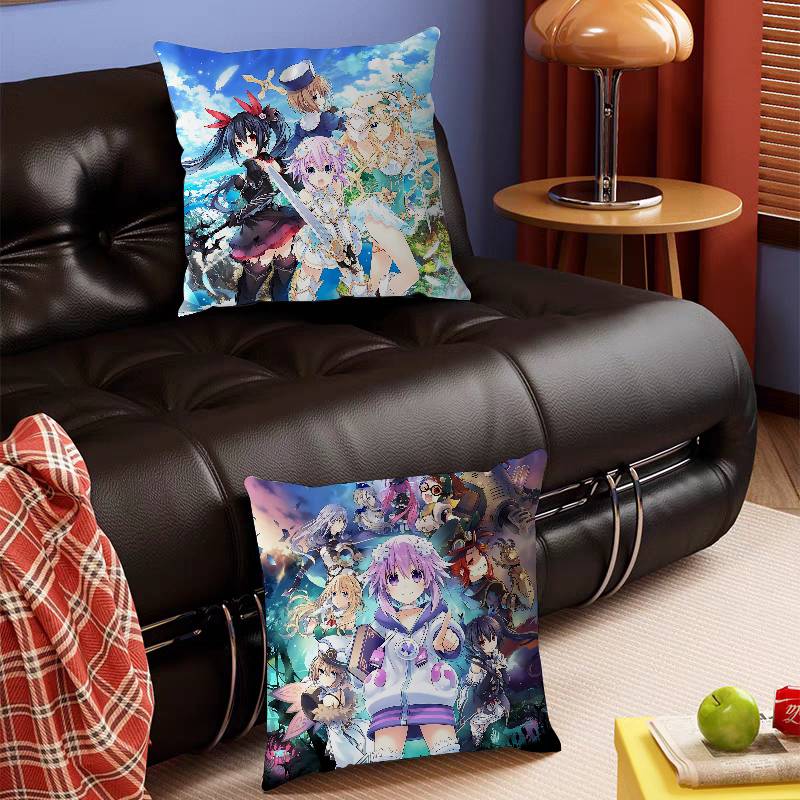 H-Hyperdimension N-Neptunia Pillow Case Removable Washable Cushion Cover – All-Season Soft Linen