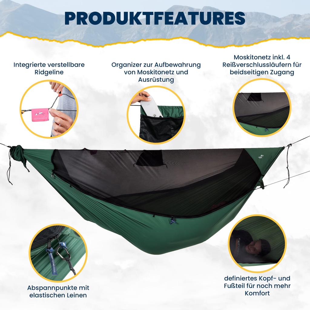 Ticket To The Moon Outdoor Camping Hammock Lightest Hammock Pro Japanese 41201 [Genuine Product]