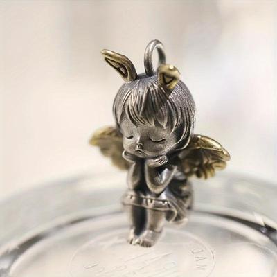 Regalo di gioielli per feste da uomo con ciondolo a forma di angelo carino punk vintage