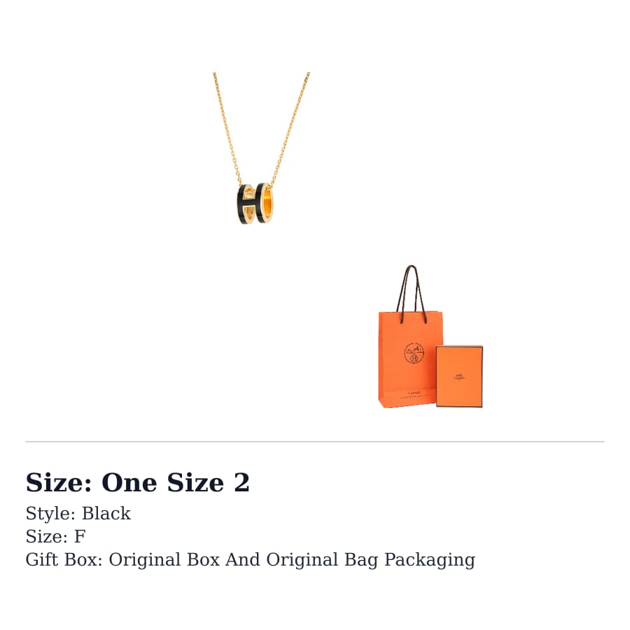 Hermes POP H Enamel Alloy Necklaces Women's Gold Chain H147991F03