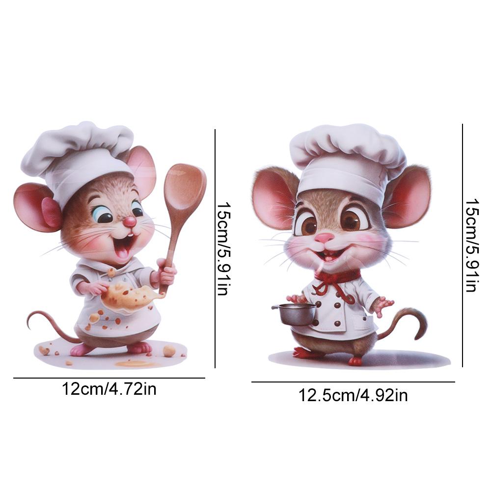Cartoon Mouse Wallpaper Self-adhesive Decoration Mural Wall Stickers Kitchen