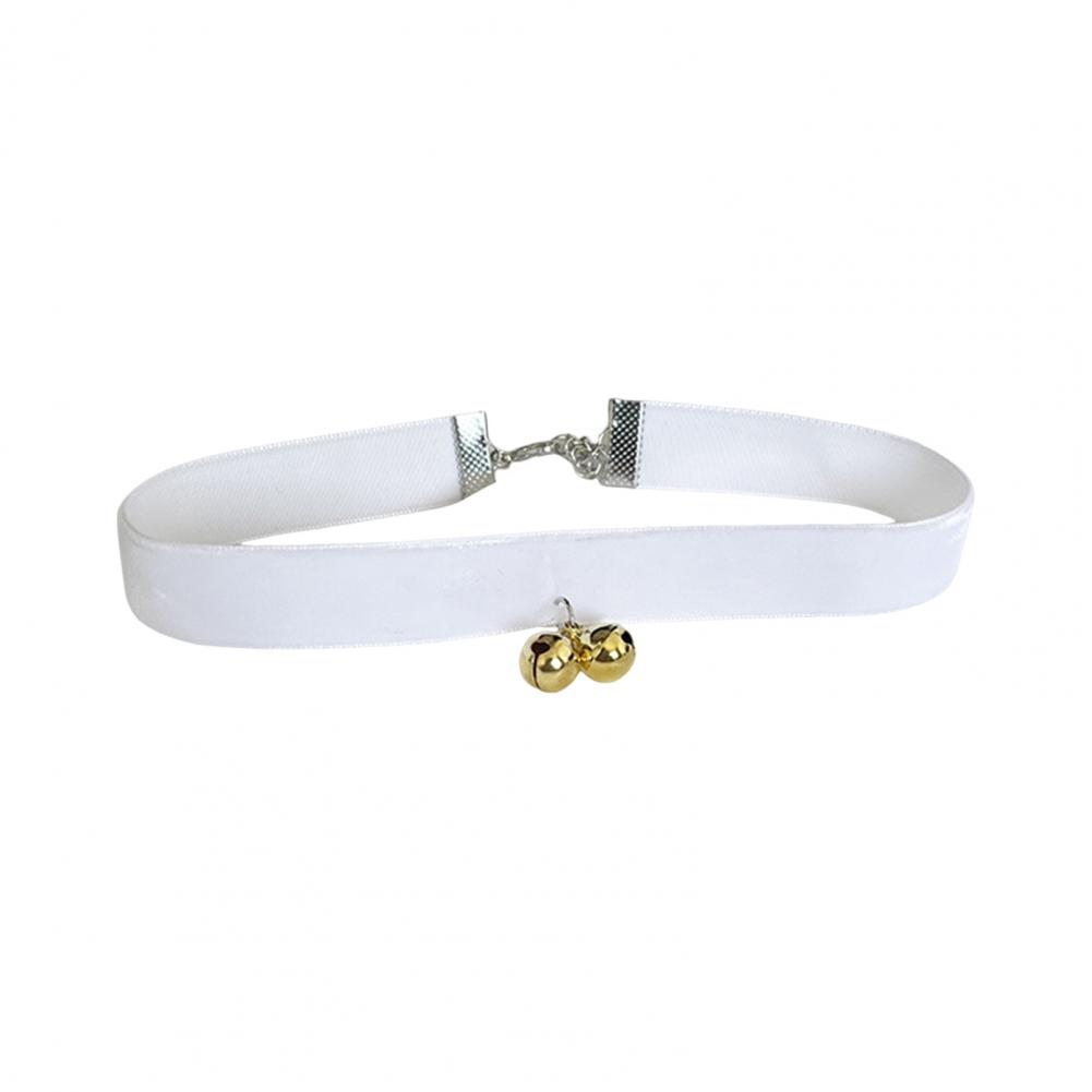 

Новогоднее колье-чокер, праздничное рождественское ожерелье-колокольчик, бархатный воротник-чокер, украшения для новогодней вечеринки, реквизит для фотосессии для женщин белый