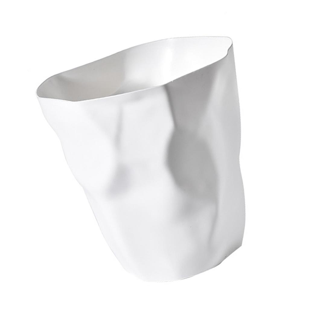 Kleiner Mülleimer Plastik Einzigartig Unregelmäßig Gefaltet Modern Abfalleimer Offene Oberseite Müllbehälter für Badezimmer Schlafzimmer Küche