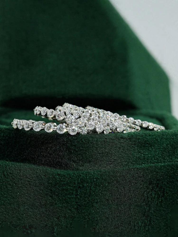 925 Sterling Silver Zircon Fashionable 1.5MM 2MM Shiny Round Ring For Women Engagement Wedding Luxury High Quality Fine Jewelry