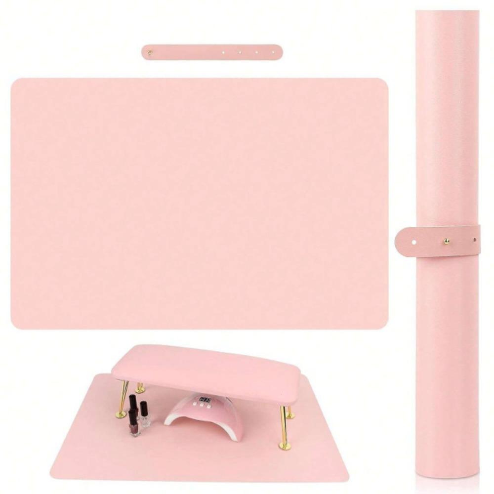 Dirt Resistant Hand Rest Pad Foldable Studio Desk Mat Portable Nail Art Table Mat  For Nail Salon