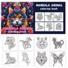 Cross Mandala Animal Coloring Book: 24 Pages of Creative Watercolor and Doodle Illustrations for Adults