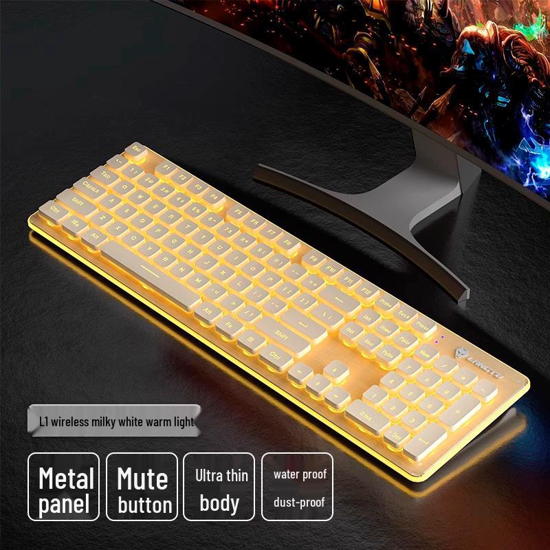 L1 Silent Wireless Backlit Gaming & Office Keyboard