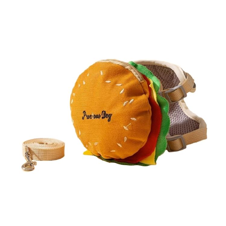 Dog Pack Backpack Hamburger and Leash Self-Carrier Adjustable BackPack Vest M