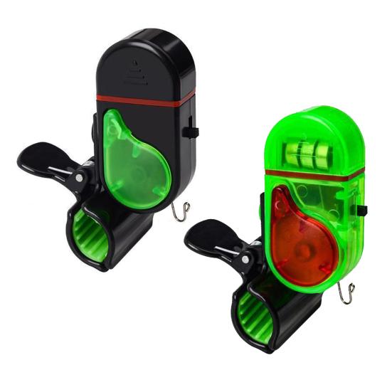 4 stk Fiske Stang Bitt Alarm Vanntett LED Varsel med Høy Summer Clip-On Elektronisk Nattfiske Sensor for Alle Stenger