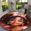 1pc African American Gi Printed Chair Rug for Home Office Use, Living Room Kitchen Game Room Round Carpet