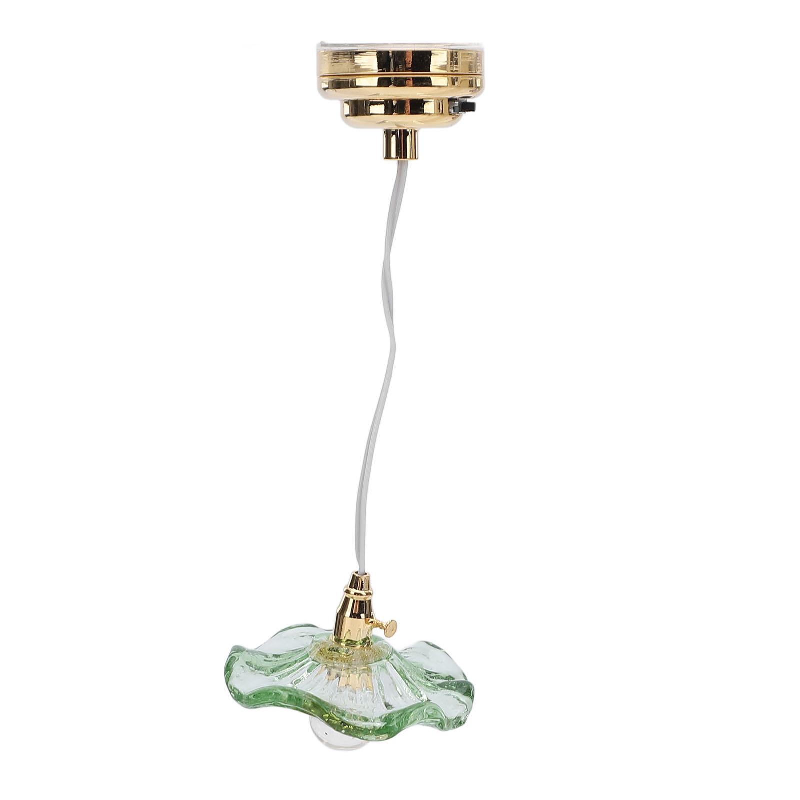 

1:12 1:6 миниатюрных кукольных потолочных ламп, реквизитов для декораций, микроукрашений, стеклянных круглых лампочек, мебели Green