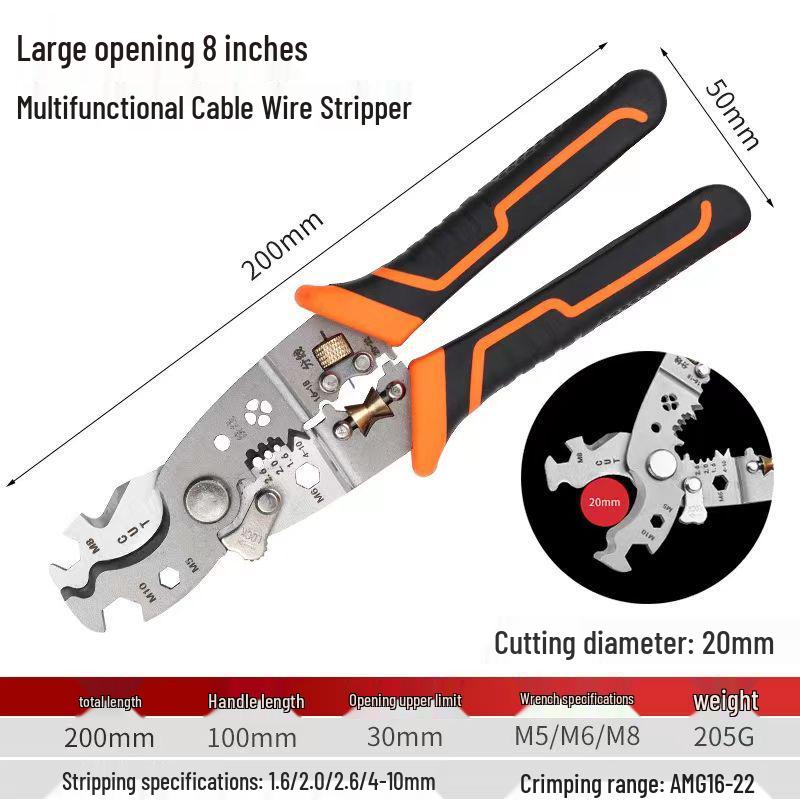German Import 28-in-1 Heavy-Duty Multifunctional Wire Stripping & Cutting Pliers
