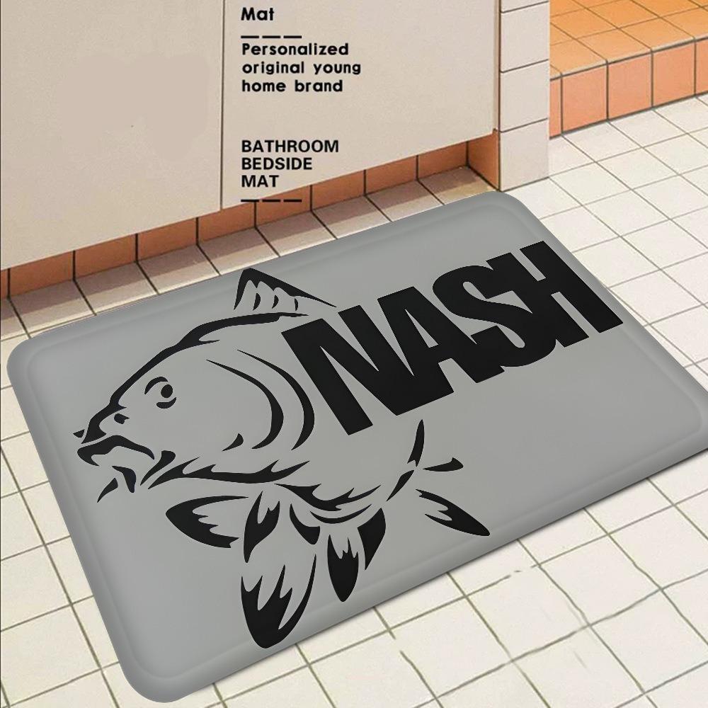 Nash Fishing Logo Large Carpet Rug for Home Living Room Bedroom Sofa Doormat Decor Kids Play Area Rug Carpet Non-slip Floor Mat