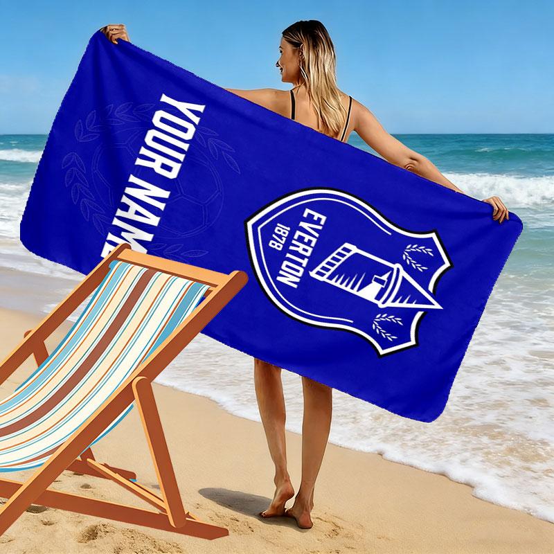 Custom Everton Print Beach Towel, Large Soft Quick Dry Towel for Beach Camping Swimming
