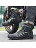 Rutschfeste Motorrad-Stiefel für Herren mit Gummisohle und Mikrofaser für Sport und Schutz
