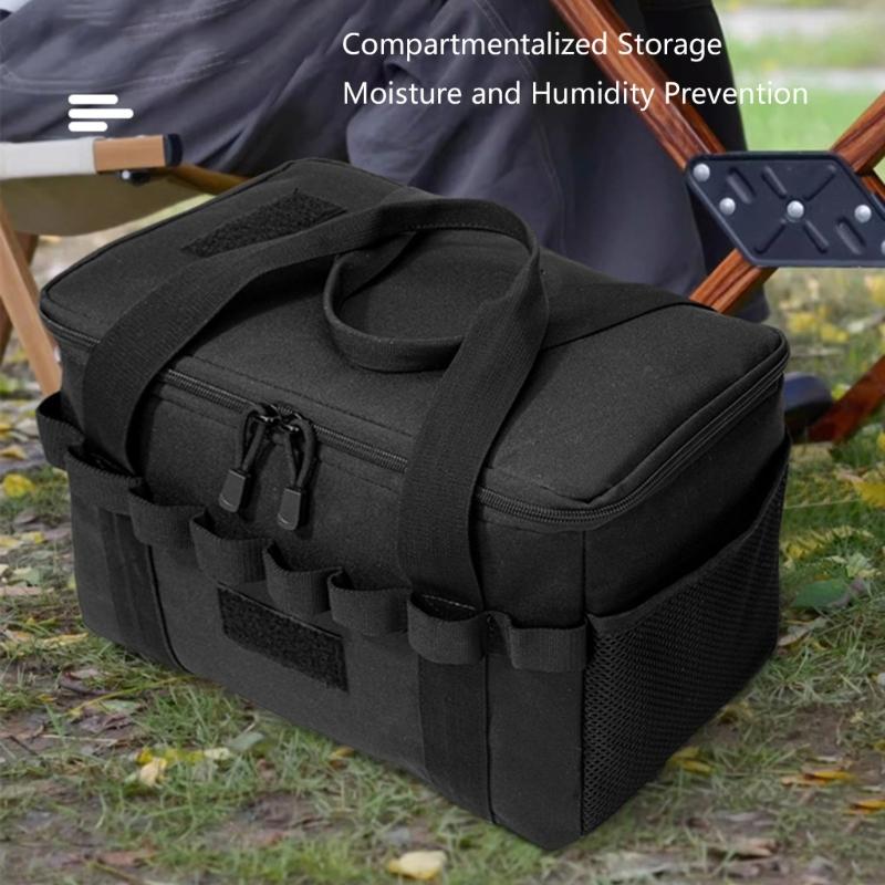 Outdoor Tableware Storage Bag Waterproofs Hiking Backpack Multiple Pockets Camping Equipment Bag Picnic Organizers