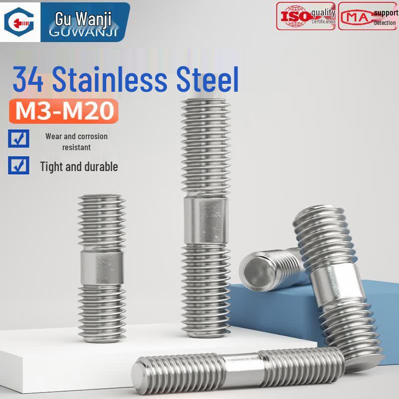 304 Stainless Steel GB 901 Double-Ended Stud Bolt