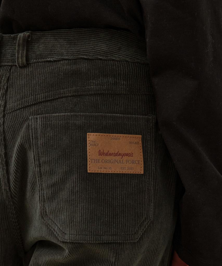 Wednesday Oasis Plain Corduroy Wide Pants_Khaki(W25-Pt39)