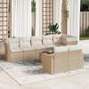 VidaXL Garden Lounge Set with Cushions 9 Pcs Beige Braided Resin 3219218
